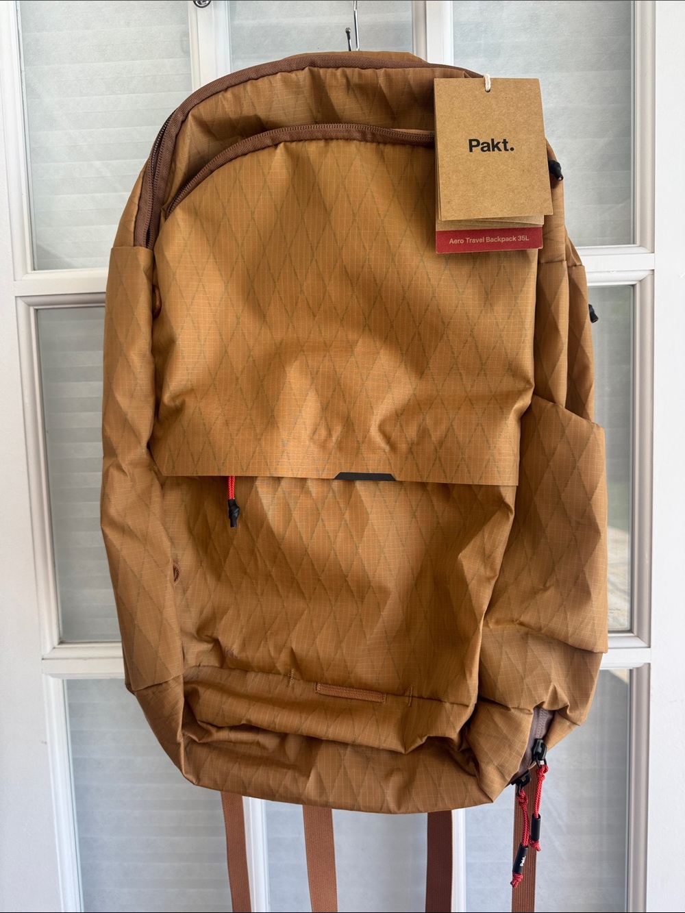Pakt. Aero Travel Backpack 35L New with Tags Unisex Brown Mohave - Picture 8 of 8